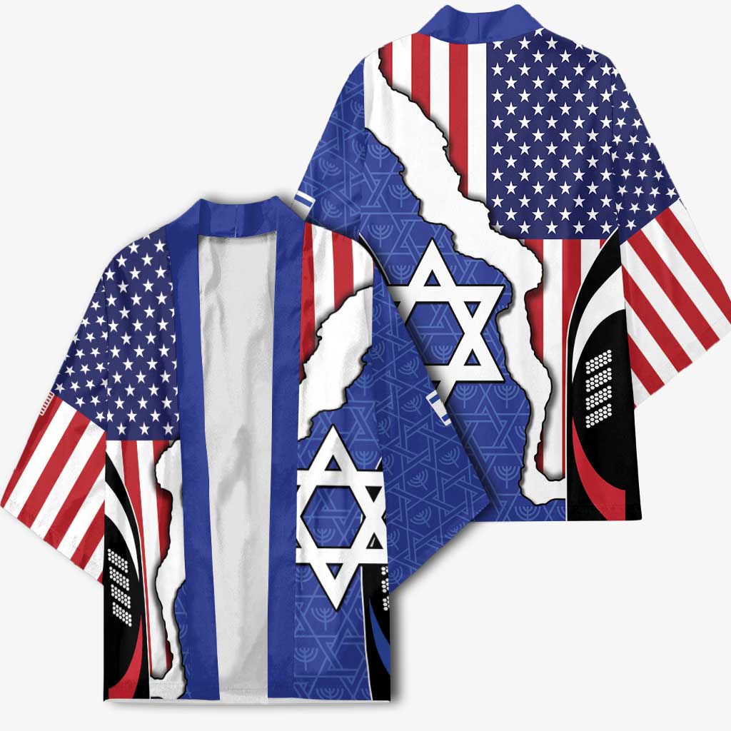 USA Israel Kimono Stars of David Sporty Style