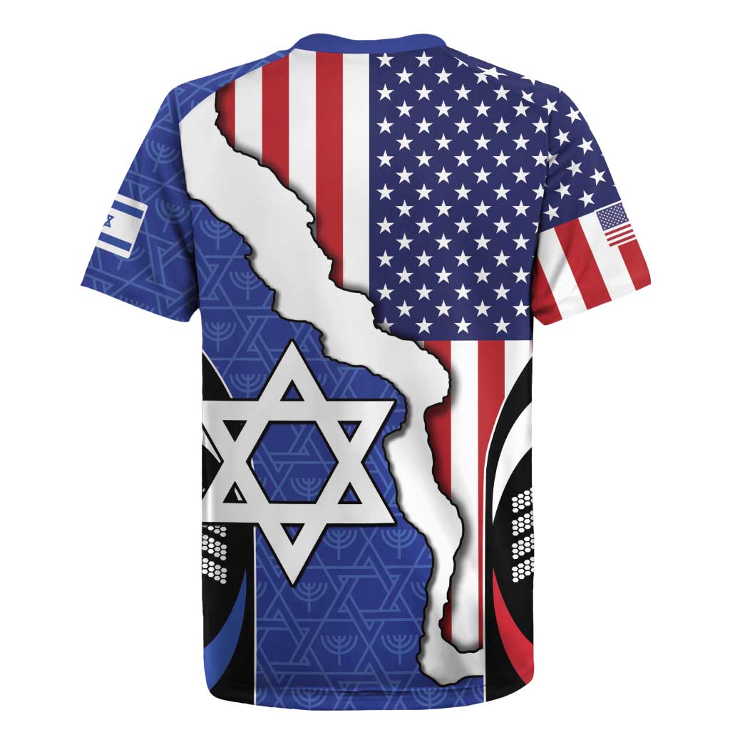 USA Israel Rugby Jersey Stars of David Sporty Style