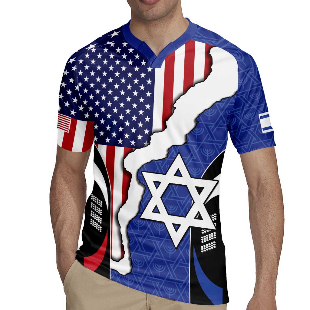 USA Israel Rugby Jersey Stars of David Sporty Style
