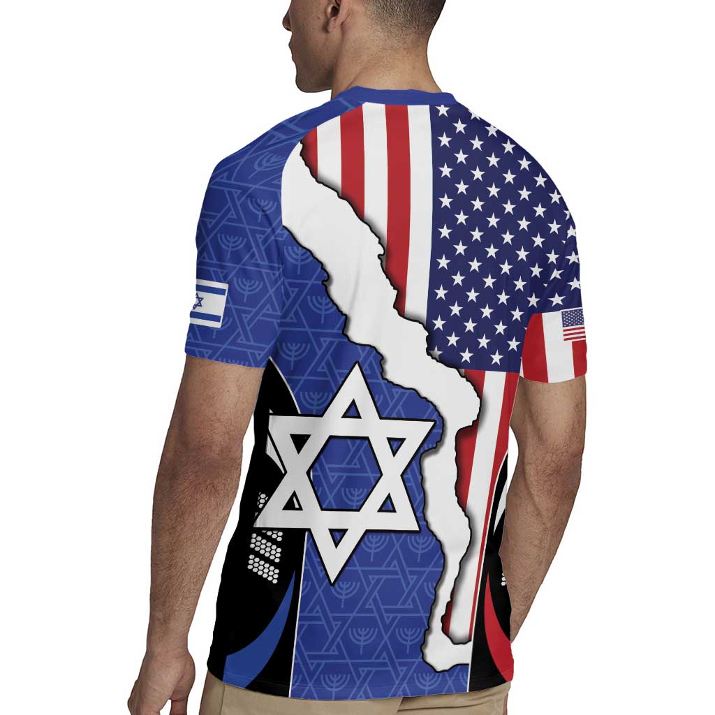 USA Israel Rugby Jersey Stars of David Sporty Style