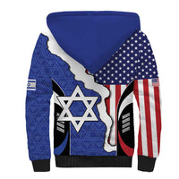 USA Israel Sherpa Hoodie Stars of David Sporty Style