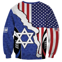 USA Israel Sweatshirt Stars of David Sporty Style