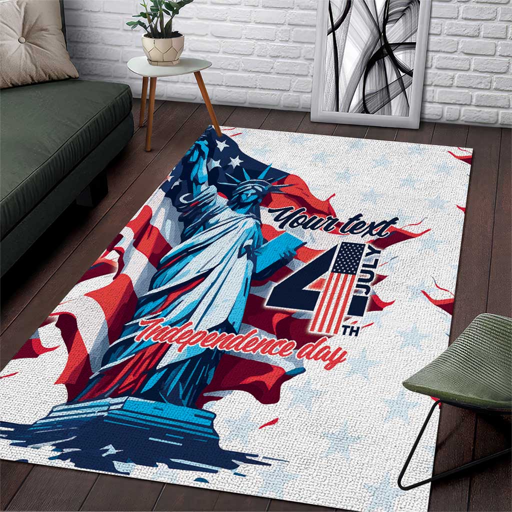 Personalized United States Independence Day Area Rug Statue of Liberty Happy 4th Of July LT9 - Wonder Print Shop