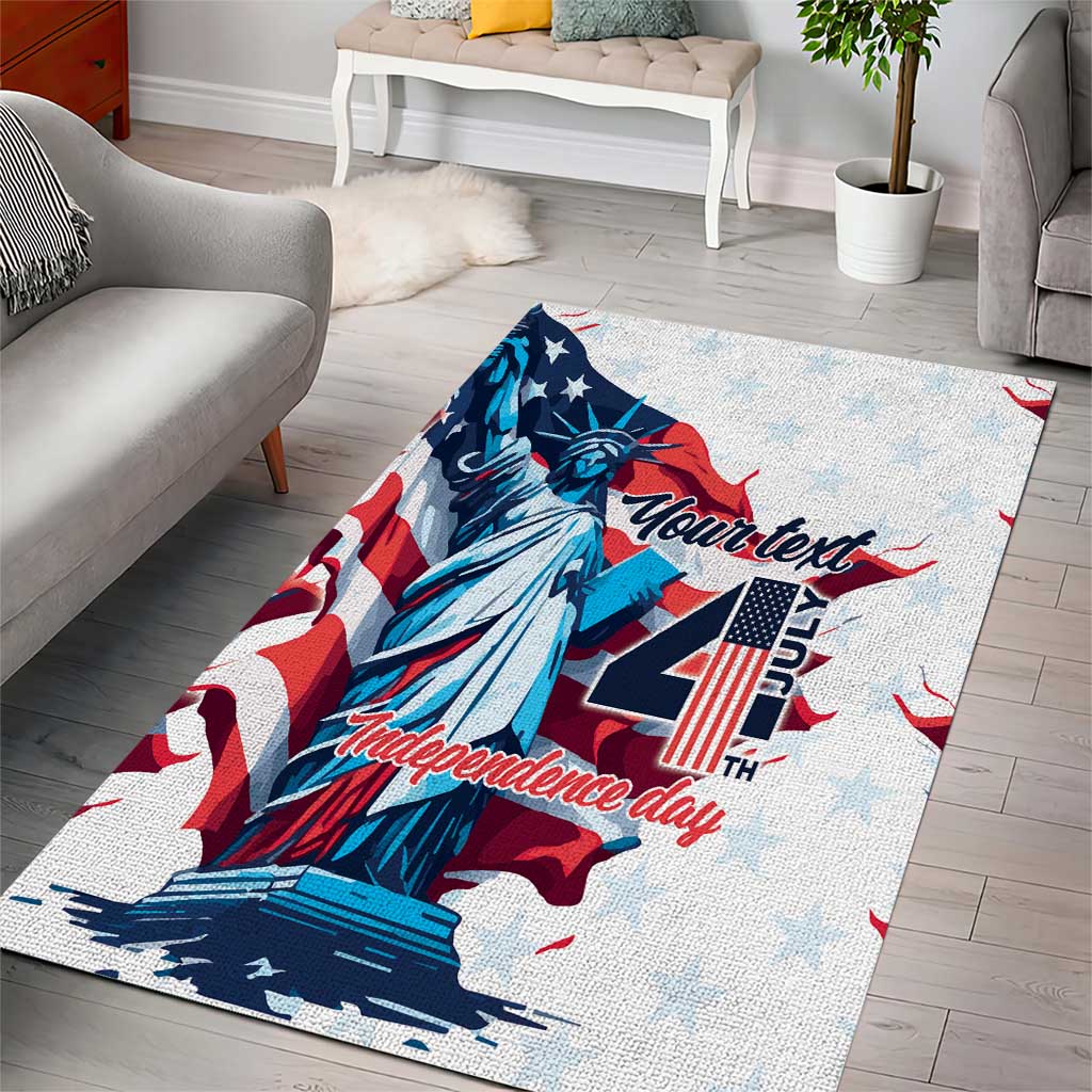 Personalized United States Independence Day Area Rug Statue of Liberty Happy 4th Of July LT9 - Wonder Print Shop