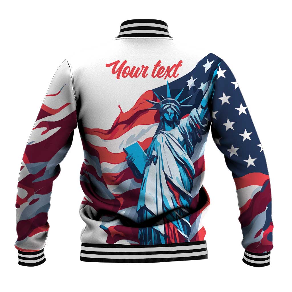Personalized United States Independence Day Baseball Jacket Statue of Liberty Happy 4th Of July LT9 - Wonder Print Shop