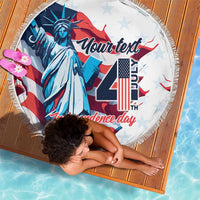 Personalized United States Independence Day Beach Blanket Statue of Liberty Happy 4th Of July LT9 - Wonder Print Shop