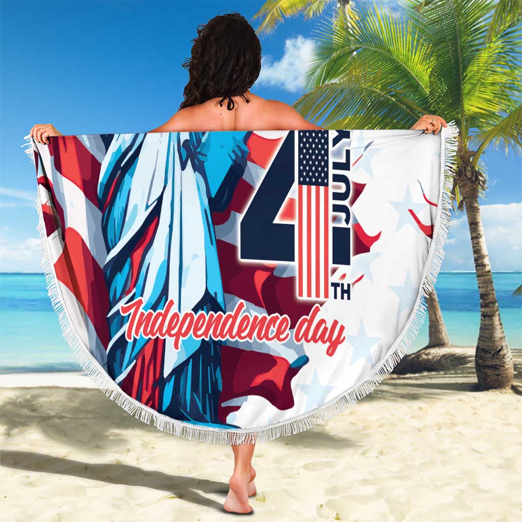 Personalized United States Independence Day Beach Blanket Statue of Liberty Happy 4th Of July LT9 - Wonder Print Shop