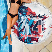 Personalized United States Independence Day Beach Blanket Statue of Liberty Happy 4th Of July LT9 - Wonder Print Shop
