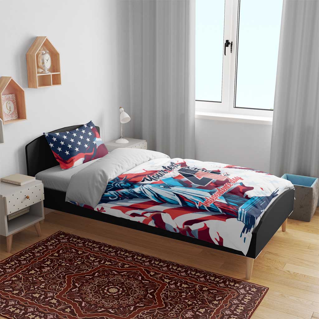 Personalized United States Independence Day Bedding Set Statue of Liberty Happy 4th Of July LT9 - Wonder Print Shop