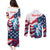 Personalized United States Independence Day Couples Matching Puletasi and Long Sleeve Button Shirt Statue of Liberty Happy 4th Of July LT9 - Wonder Print Shop
