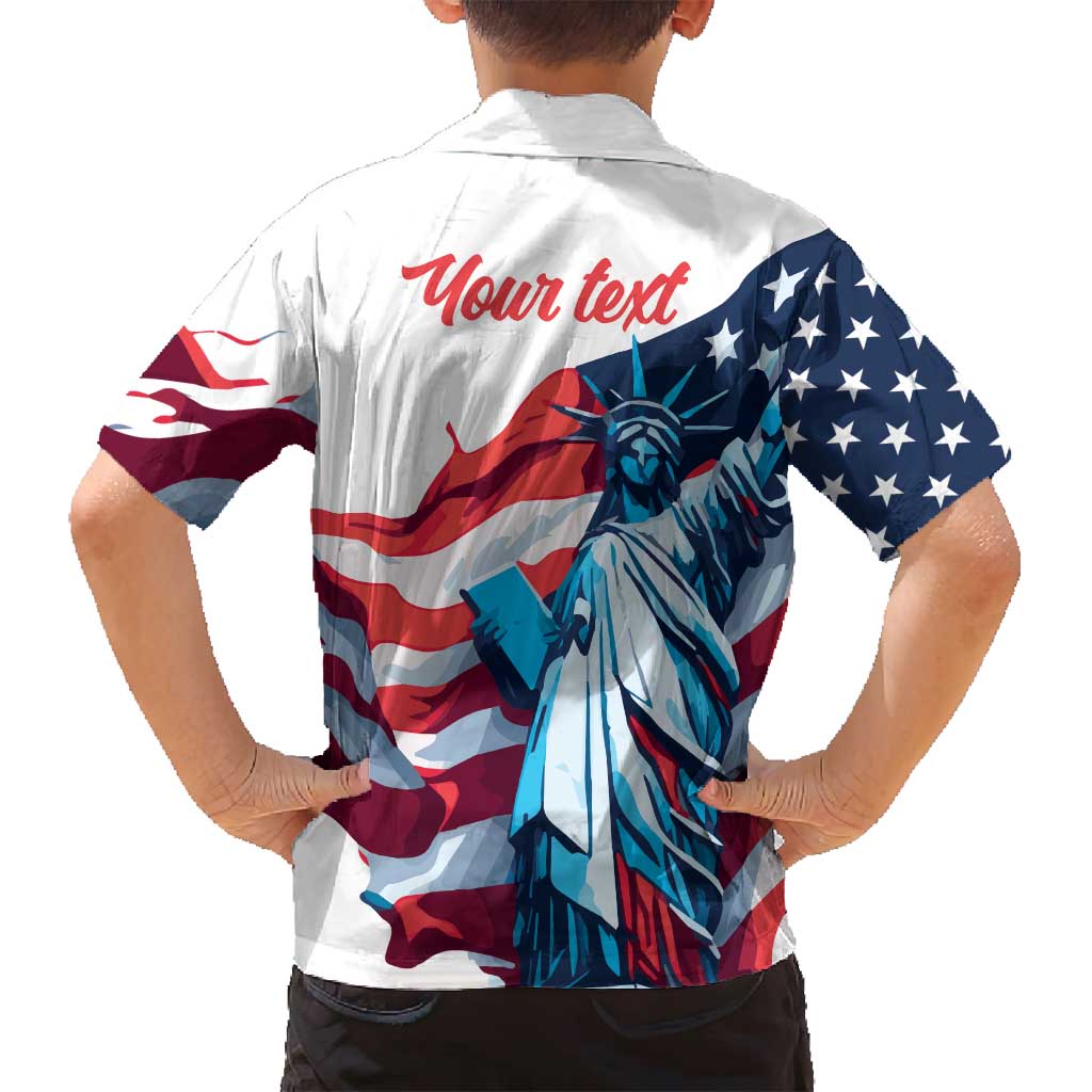 Personalized United States Independence Day Family Matching Long Sleeve Bodycon Dress and Hawaiian Shirt Statue of Liberty Happy 4th Of July LT9 - Wonder Print Shop