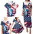 Personalized United States Independence Day Family Matching Puletasi and Hawaiian Shirt Statue of Liberty Happy 4th Of July - Wonder Print Shop