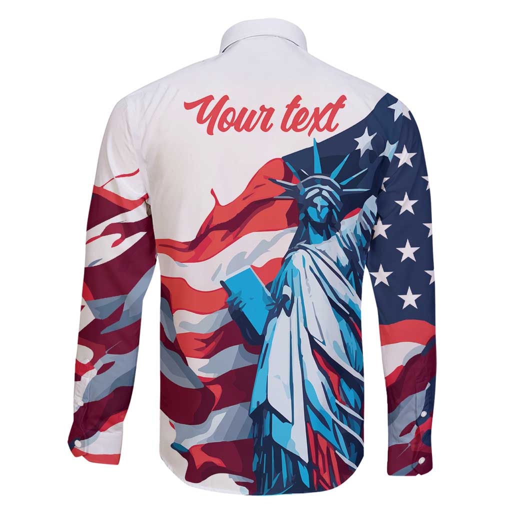 Personalized United States Independence Day Family Matching Summer Maxi Dress and Hawaiian Shirt Statue of Liberty Happy 4th Of July - Wonder Print Shop