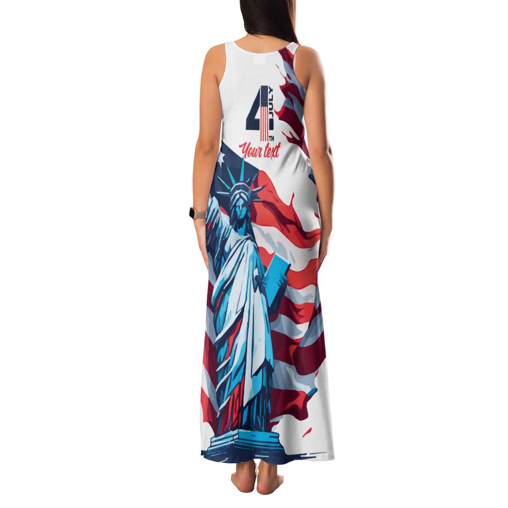 Personalized United States Independence Day Family Matching Tank Maxi Dress and Hawaiian Shirt Statue of Liberty Happy 4th Of July - Wonder Print Shop