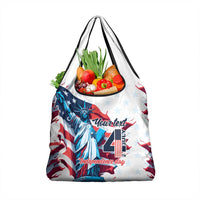 Personalized United States Independence Day Grocery Bag Statue of Liberty Happy 4th Of July