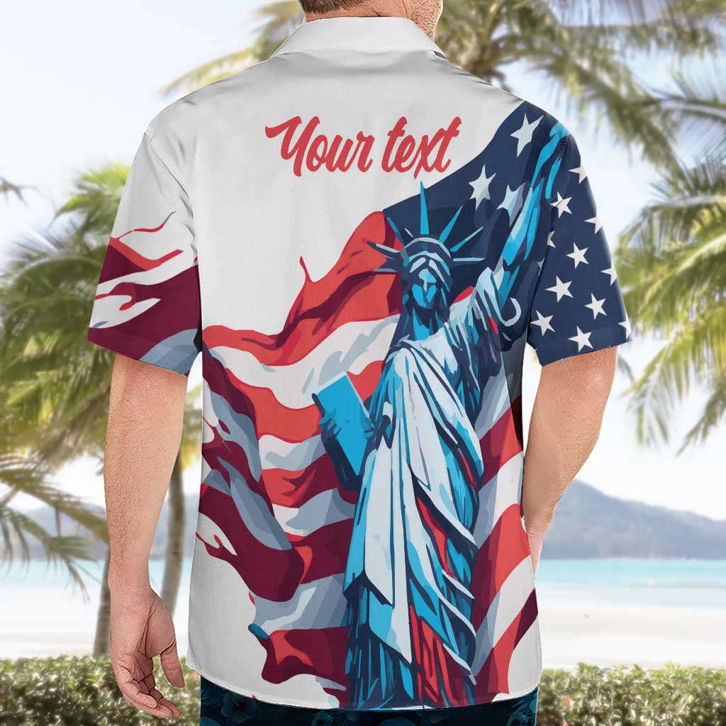Personalized United States Independence Day Hawaiian Shirt Statue of Liberty Happy 4th Of July - Wonder Print Shop