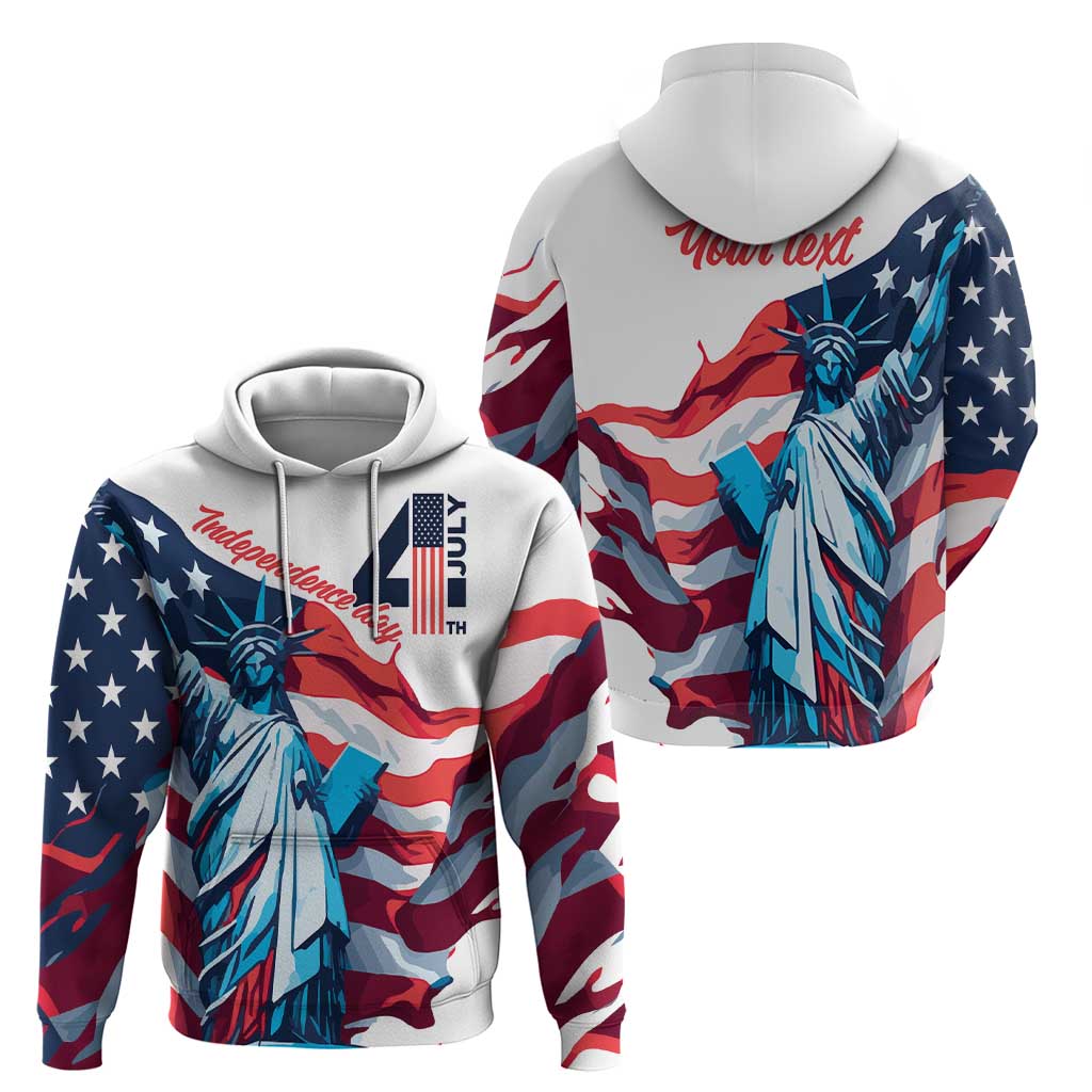 Personalized United States Independence Day Hoodie Statue of Liberty Happy 4th Of July - Wonder Print Shop