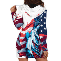 Personalized United States Independence Day Hoodie Dress Statue of Liberty Happy 4th Of July - Wonder Print Shop