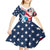 Personalized United States Independence Day Kid Short Sleeve Dress Statue of Liberty Happy 4th Of July - Wonder Print Shop