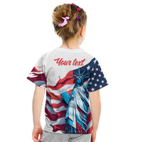 Personalized United States Independence Day Kid T Shirt Statue of Liberty Happy 4th Of July - Wonder Print Shop