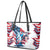 Personalized United States Independence Day Leather Tote Bag Statue of Liberty Happy 4th Of July - Wonder Print Shop