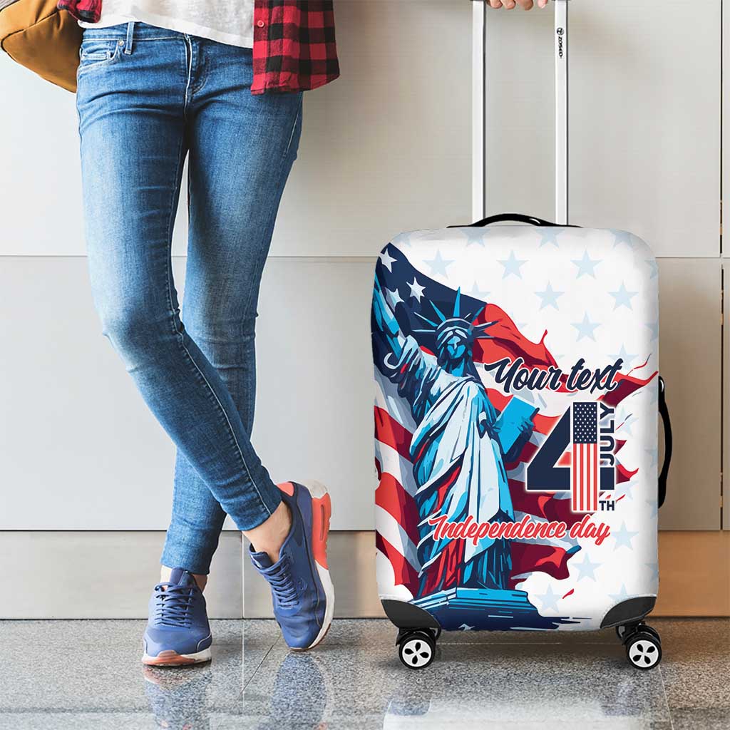 Personalized United States Independence Day Luggage Cover Statue of Liberty Happy 4th Of July - Wonder Print Shop