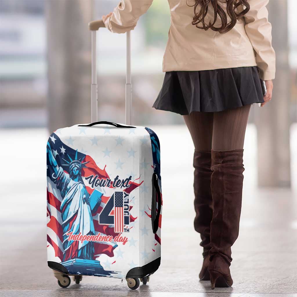 Personalized United States Independence Day Luggage Cover Statue of Liberty Happy 4th Of July - Wonder Print Shop
