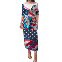 Personalized United States Independence Day Puletasi Statue of Liberty Happy 4th Of July - Wonder Print Shop