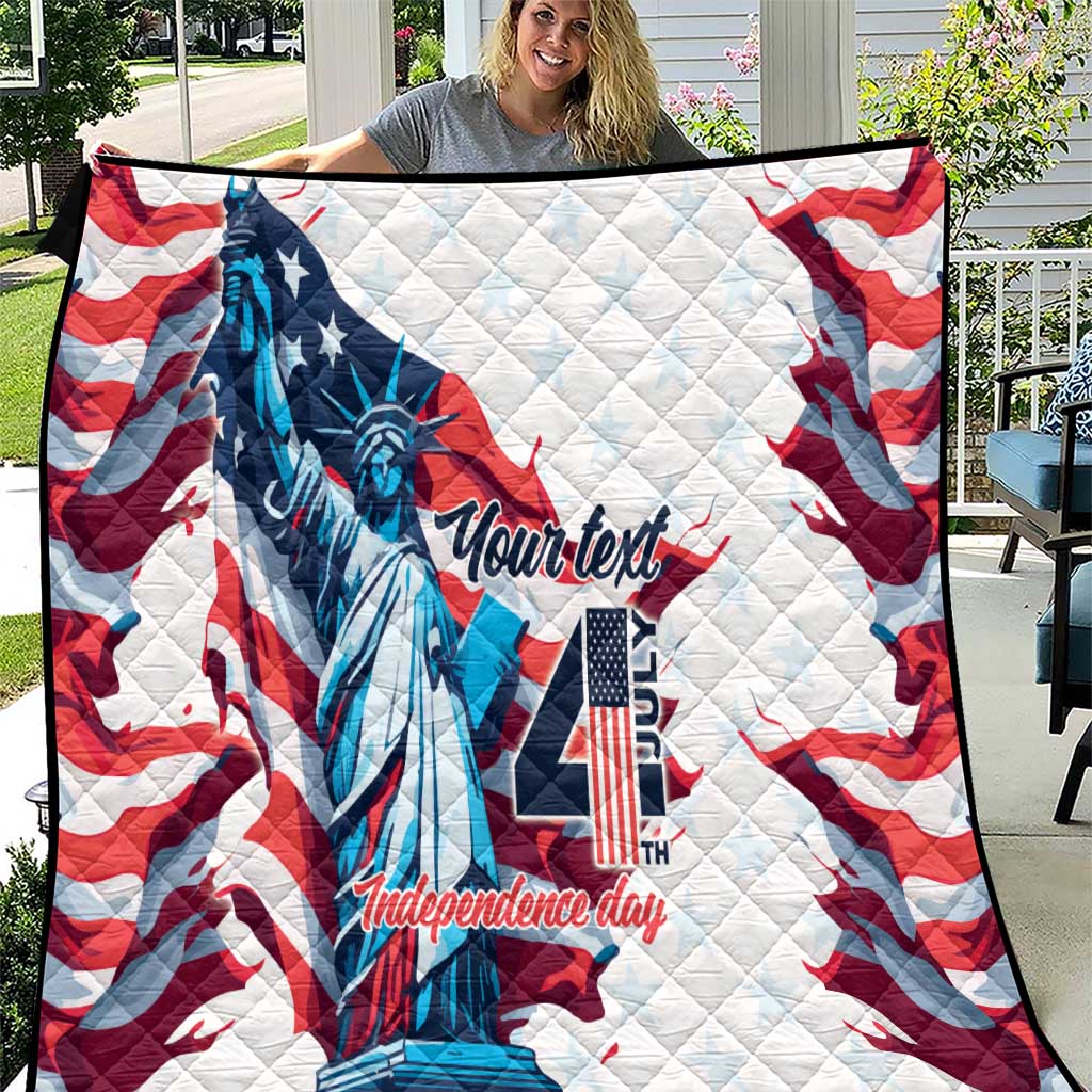 Personalized United States Independence Day Quilt Statue of Liberty Happy 4th Of July - Wonder Print Shop