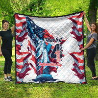 Personalized United States Independence Day Quilt Statue of Liberty Happy 4th Of July - Wonder Print Shop