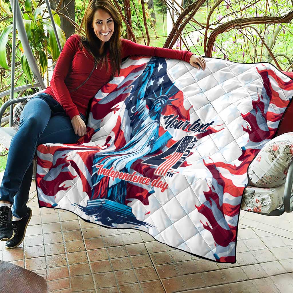 Personalized United States Independence Day Quilt Statue of Liberty Happy 4th Of July - Wonder Print Shop