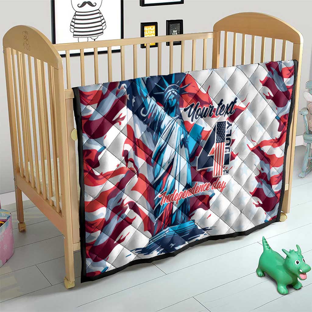 Personalized United States Independence Day Quilt Statue of Liberty Happy 4th Of July - Wonder Print Shop