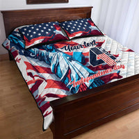 Personalized United States Independence Day Quilt Bed Set Statue of Liberty Happy 4th Of July - Wonder Print Shop