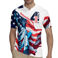 Personalized United States Independence Day Rugby Jersey Statue of Liberty Happy 4th Of July - Wonder Print Shop