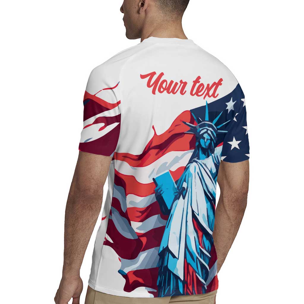 Personalized United States Independence Day Rugby Jersey Statue of Liberty Happy 4th Of July - Wonder Print Shop