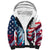 Personalized United States Independence Day Sherpa Hoodie Statue of Liberty Happy 4th Of July - Wonder Print Shop