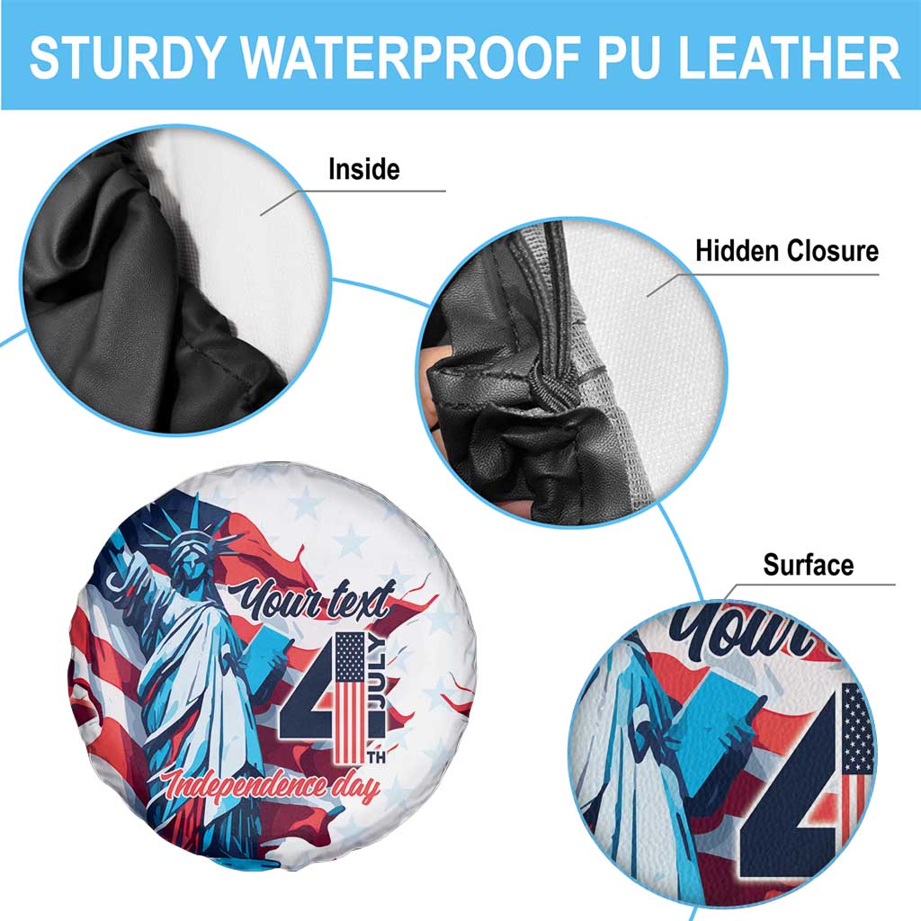 Personalized United States Independence Day Spare Tire Cover Statue of Liberty Happy 4th Of July - Wonder Print Shop