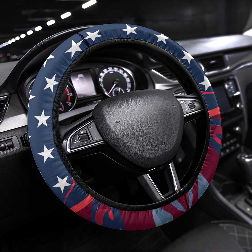 United States Independence Day Steering Wheel Cover Statue of Liberty Happy 4th Of July - Wonder Print Shop