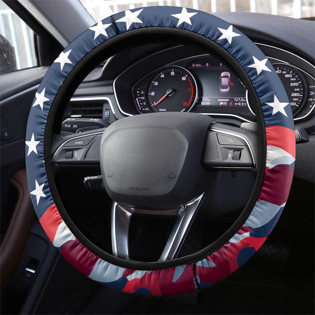 United States Independence Day Steering Wheel Cover Statue of Liberty Happy 4th Of July - Wonder Print Shop