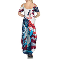Personalized United States Independence Day Summer Maxi Dress Statue of Liberty Happy 4th Of July - Wonder Print Shop