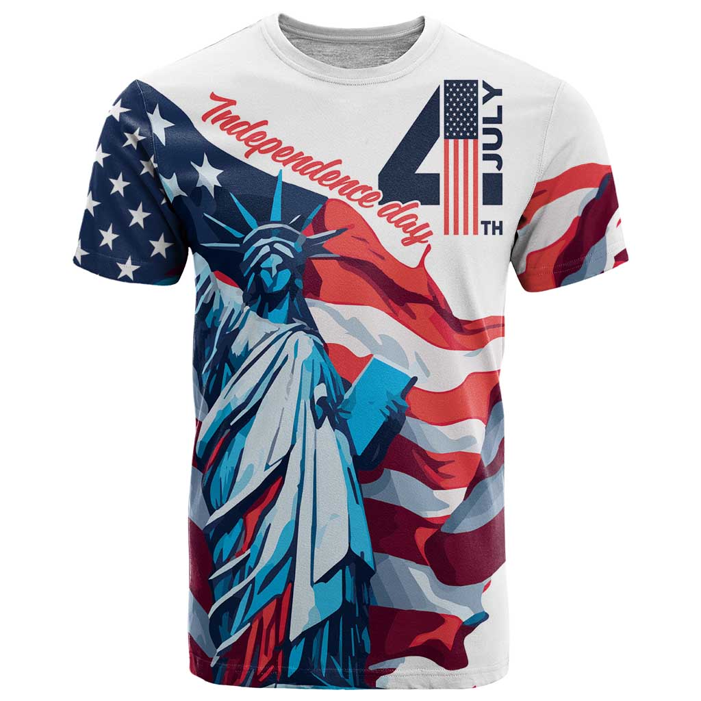 Personalized United States Independence Day T Shirt Statue of Liberty Happy 4th Of July - Wonder Print Shop