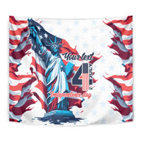 Personalized United States Independence Day Tapestry Statue of Liberty Happy 4th Of July - Wonder Print Shop