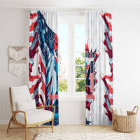 Personalized United States Independence Day Window Curtain Statue of Liberty Happy 4th Of July - Wonder Print Shop