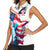 Personalized United States Independence Day Women Sleeveless Polo Shirt Statue of Liberty Happy 4th Of July - Wonder Print Shop