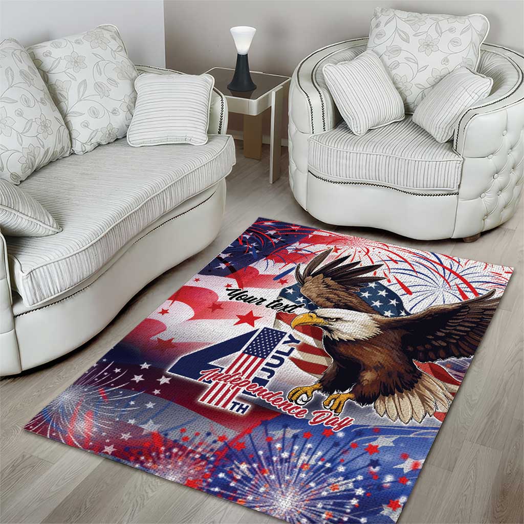 Personalized American Eagles 4th of July Area Rug USA Independence Day LT9 - Wonder Print Shop