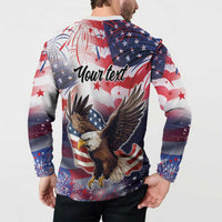 Personalized American Eagles 4th of July Button Sweatshirt USA Independence Day LT9 - Wonder Print Shop