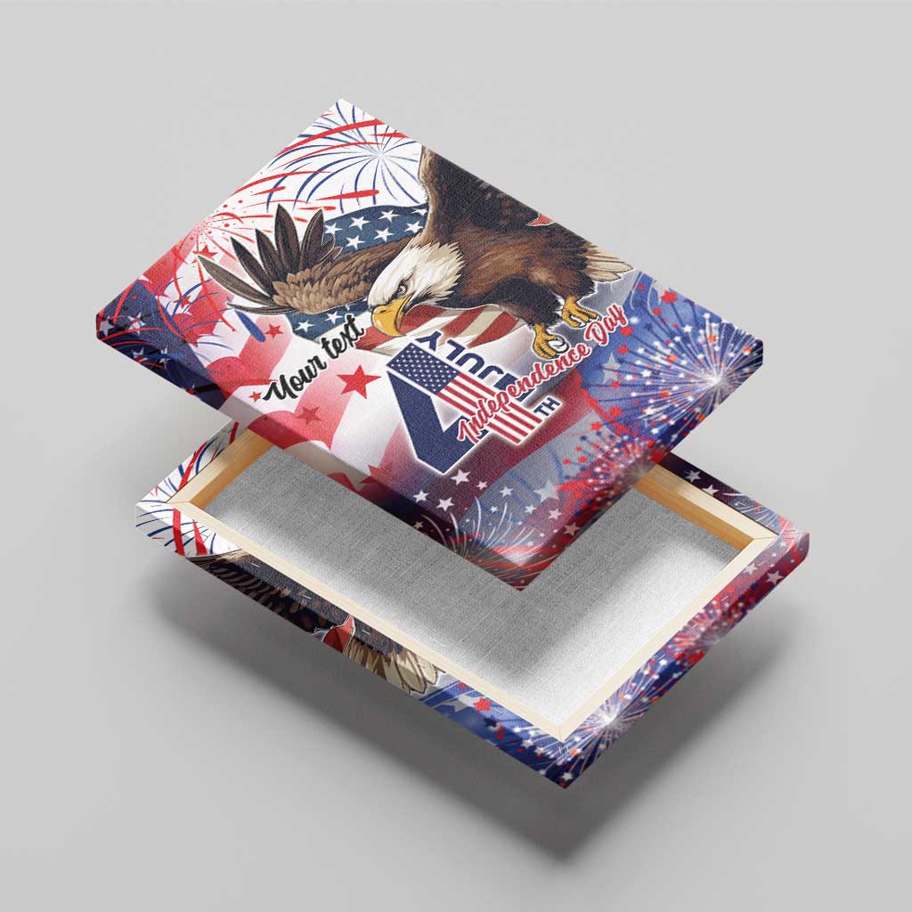 Personalized American Eagles 4th of July Canvas Wall Art USA Independence Day LT9 - Wonder Print Shop