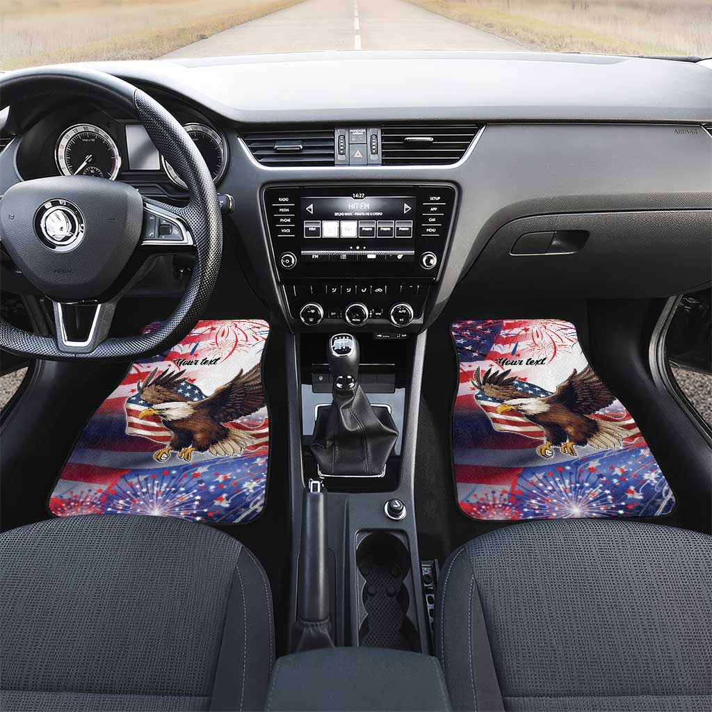 Personalized American Eagles 4th of July Car Mats USA Independence Day LT9 - Wonder Print Shop