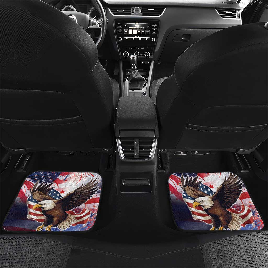 Personalized American Eagles 4th of July Car Mats USA Independence Day LT9 - Wonder Print Shop