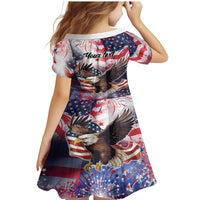 Personalized American Eagles 4th of July Family Matching Mermaid Dress and Hawaiian Shirt USA Independence Day LT9 - Wonder Print Shop